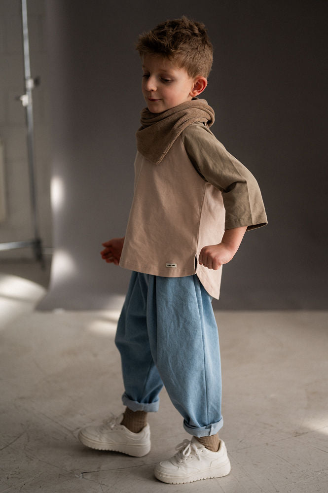 Raglanshirt Amalfi Beige und Olive