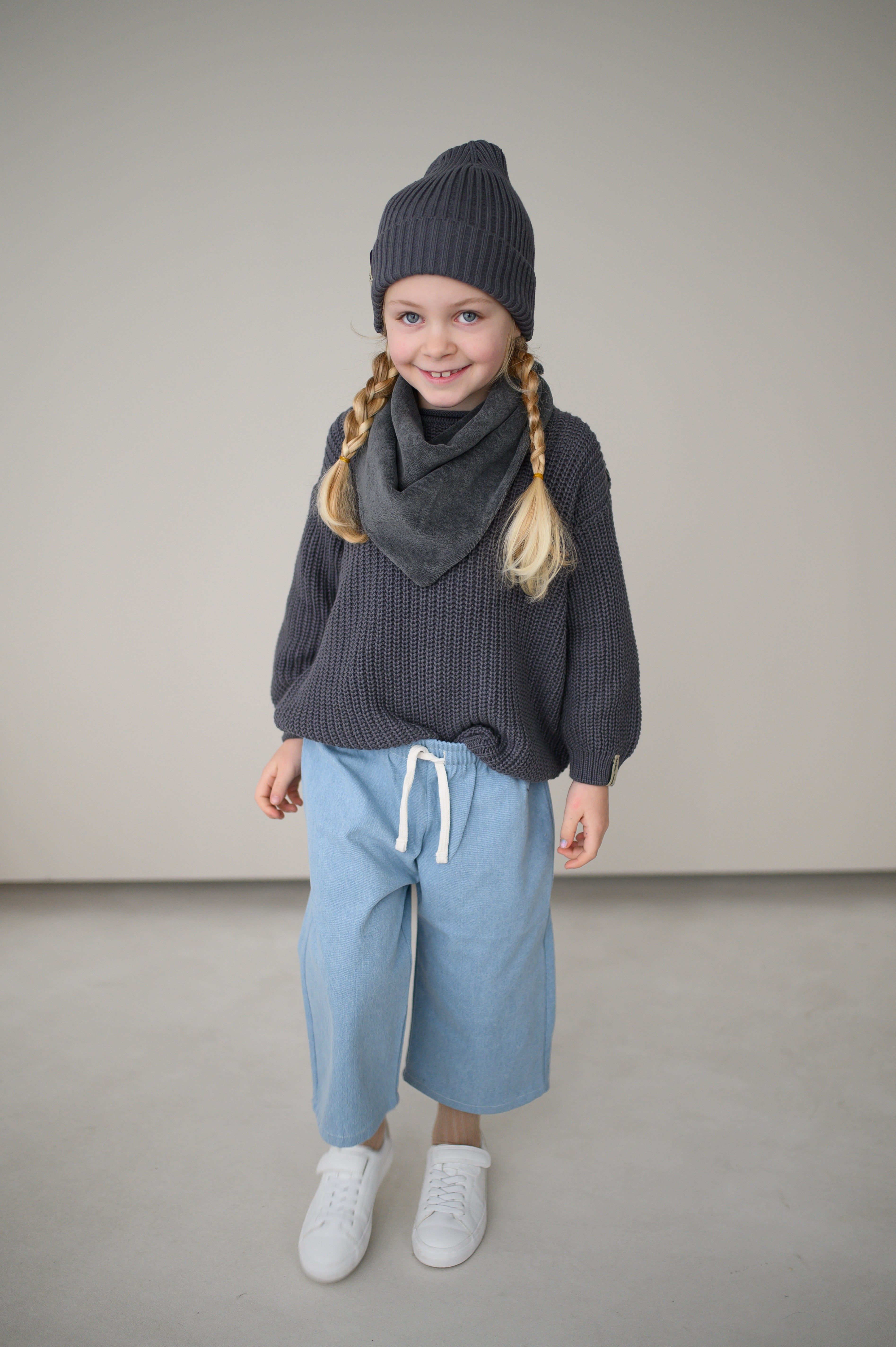 Knit Pullover Stockholm Dark Grey